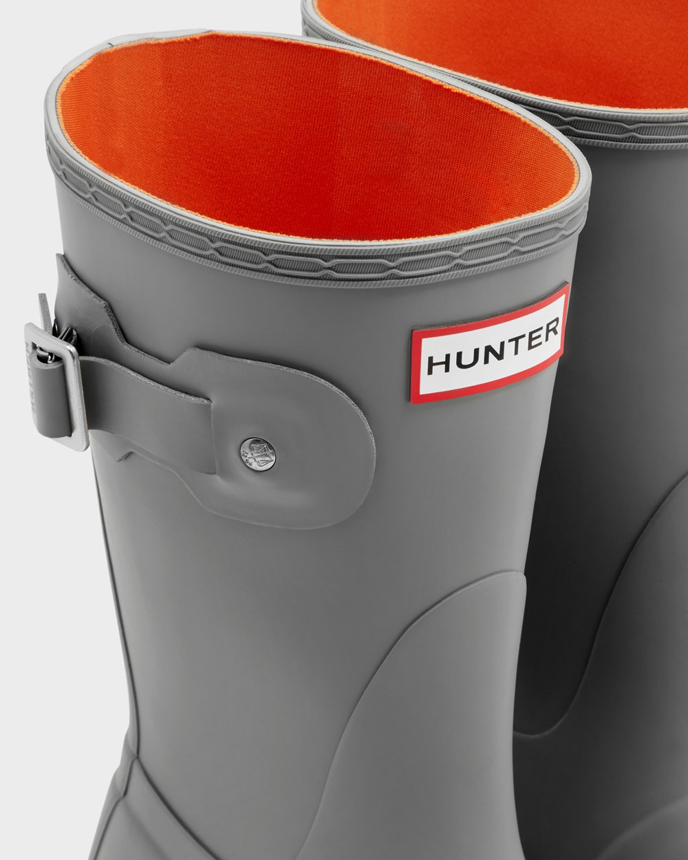 Hunter Original Short Rain Boots - Buy Womens Grey - QZARKO643